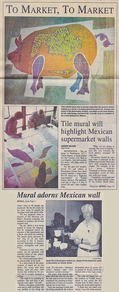 S-Mart Supermarkets / Juarez Mexico / Hand painted Glazed Tile Murals